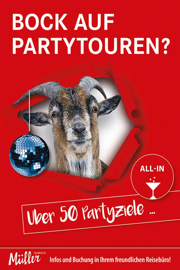 Plakat Bock auf Partytouren 50 Ziele